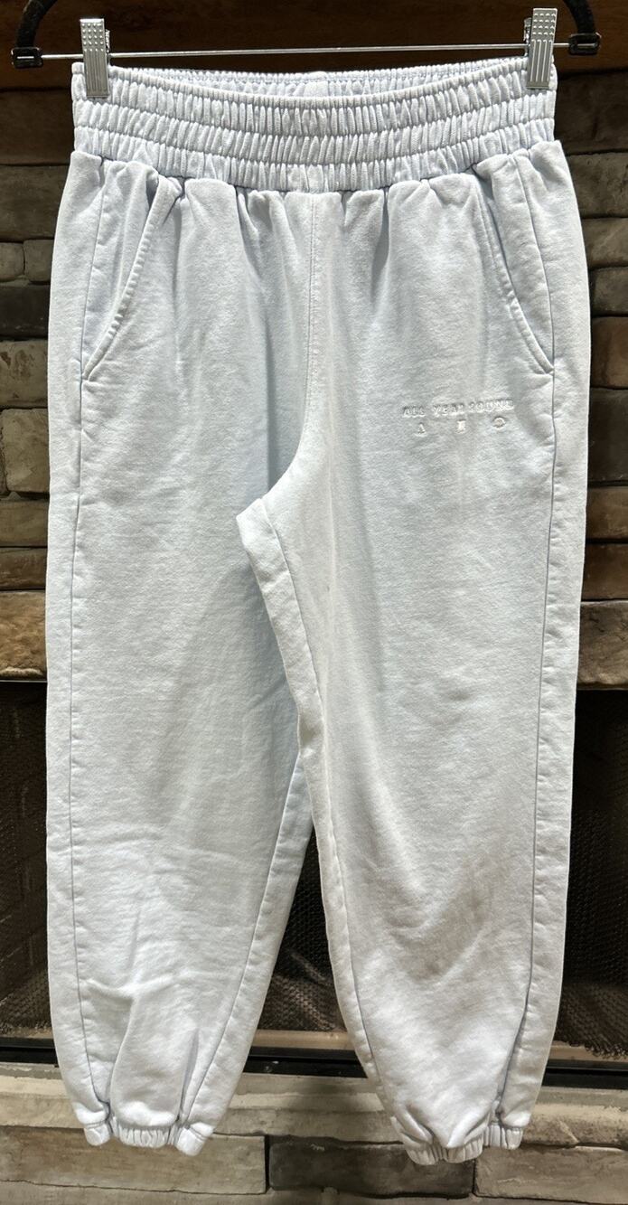 Women’s ALL YEAR LONG AYL Light Blue Joggers Sweatpants Size S *B6
